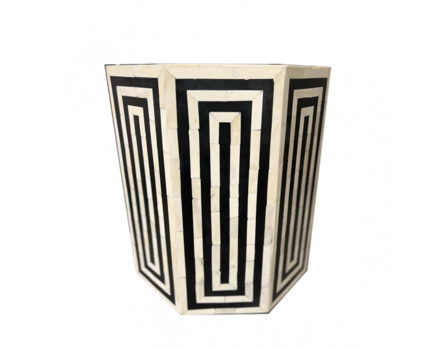 Chelsea House - Clark Side Table in Black/White