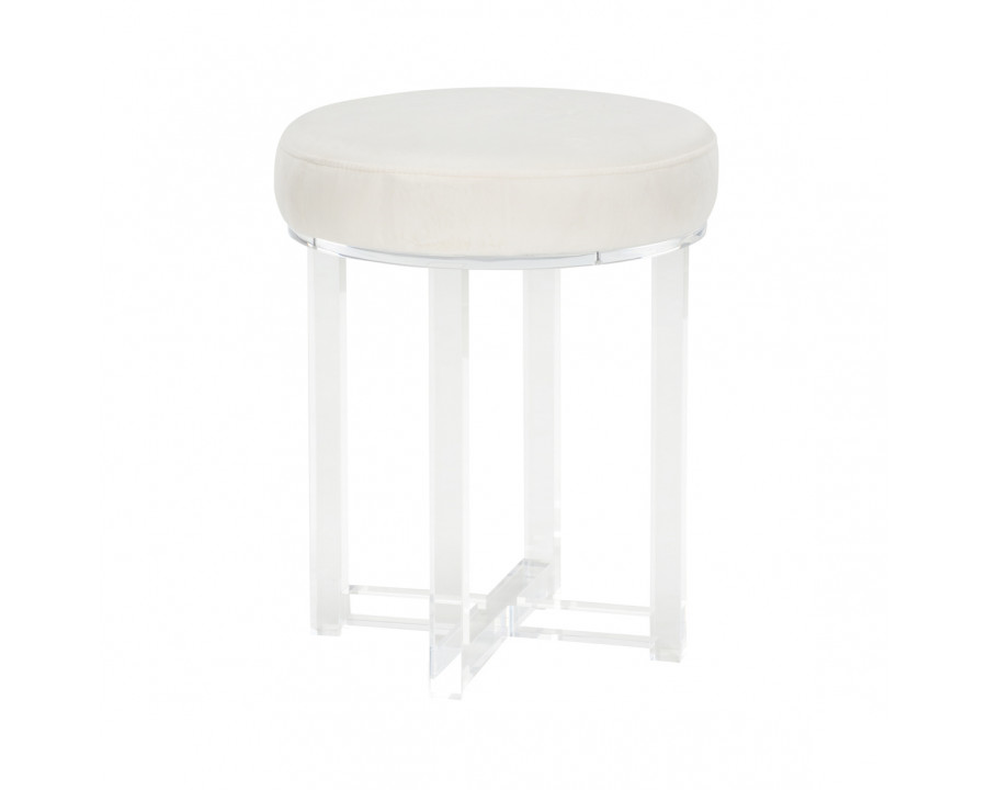 Chelsea House - Lucy Acrylic Stool in Clear/Cream