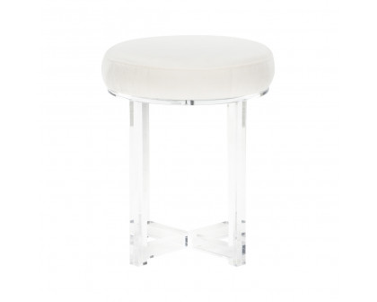 Chelsea House - Lucy Acrylic Stool in Clear/Cream