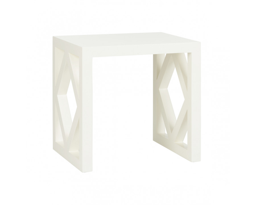 Chelsea House - Diamond Side Table in Ivory