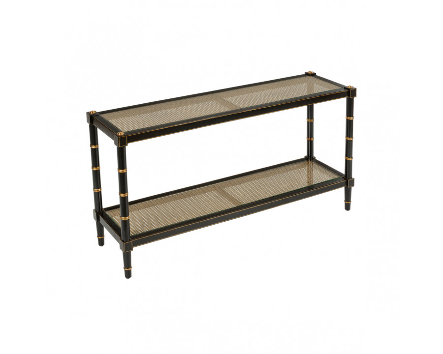 Chelsea House Conner Cane Console - Black