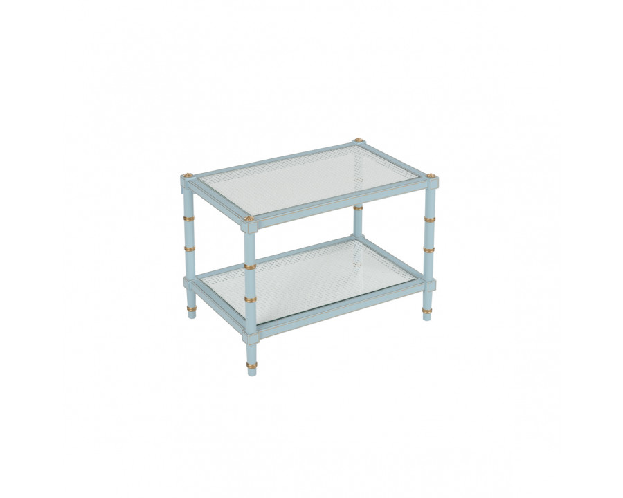 Chelsea House Conner Cane Cocktail Table - Blue