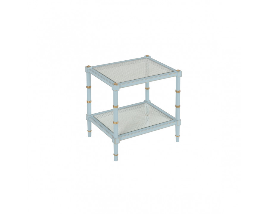 Chelsea House Conner Cane End Table - Blue