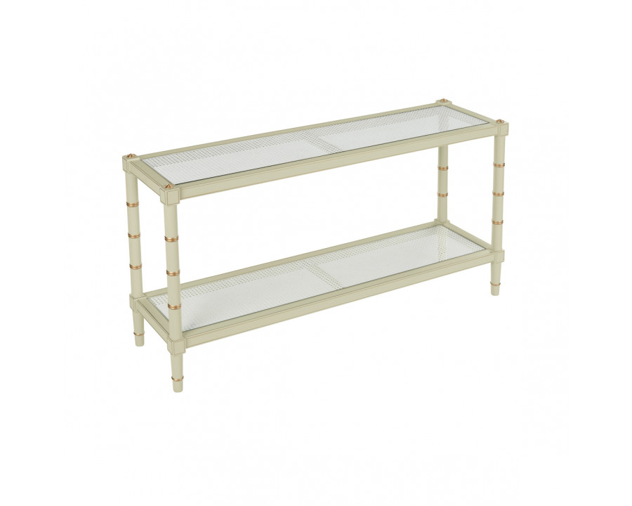 Chelsea House Conner Cane Console - Green