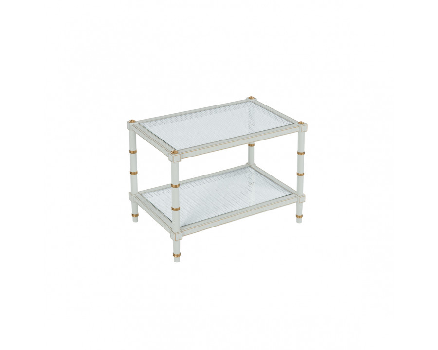 Chelsea House Conner Cane Cocktail Table - Gray