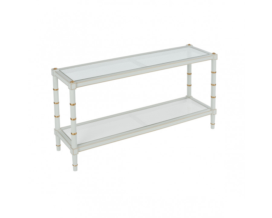 Chelsea House Conner Cane Console - Gray