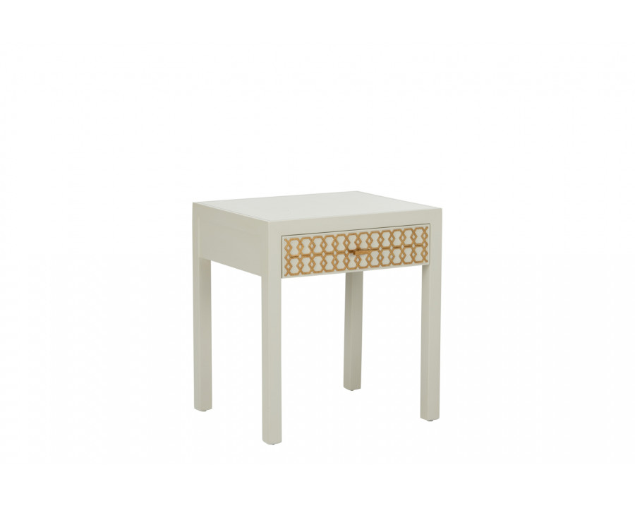 Chelsea House - Hazel Nightstand in White/Antique Gold