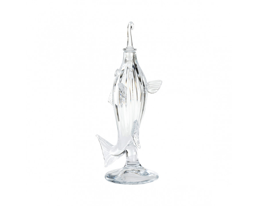 Chelsea House - Hand Blown Fish Decanter in Clear