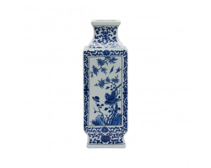 Chelsea House - Dynasty Landscape Vase in Blue/White