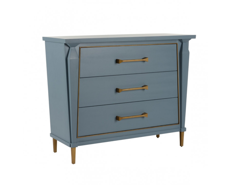 Chelsea House - Belem Chest in Slate Blue/Matte Gold