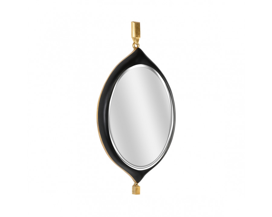 Chelsea House - Cabochon Pendant Mirror in Matte Black