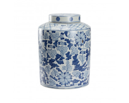 Chelsea House - Song Leaf Ginger Jar in Blue/White