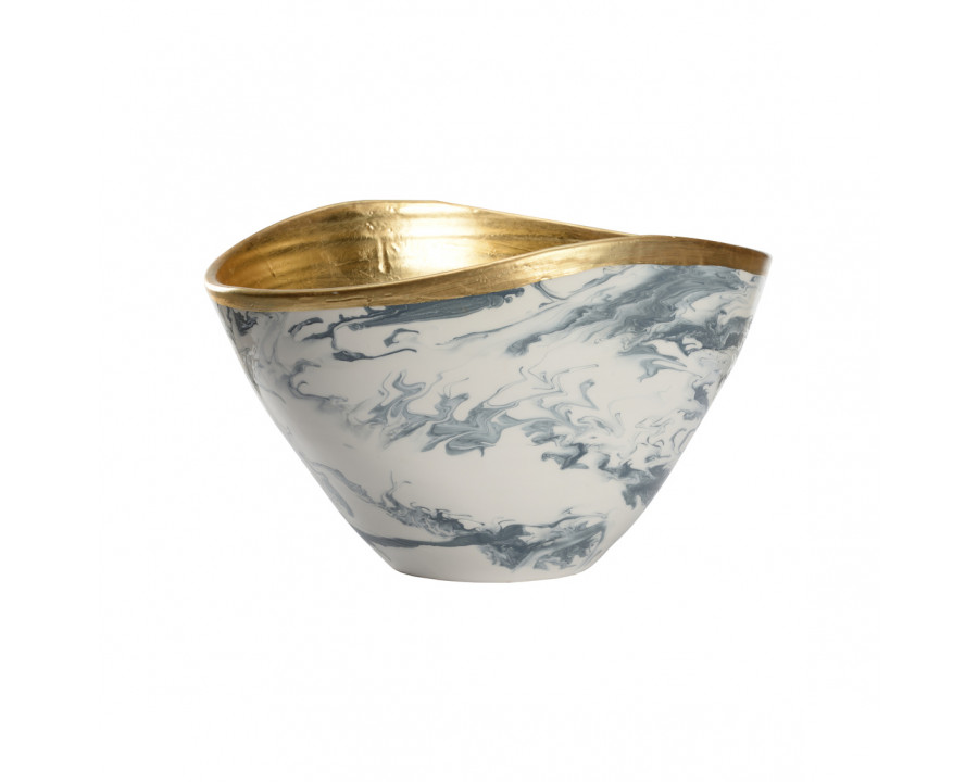 Chelsea House - Grigio Large Bowl in Slate Blue/White