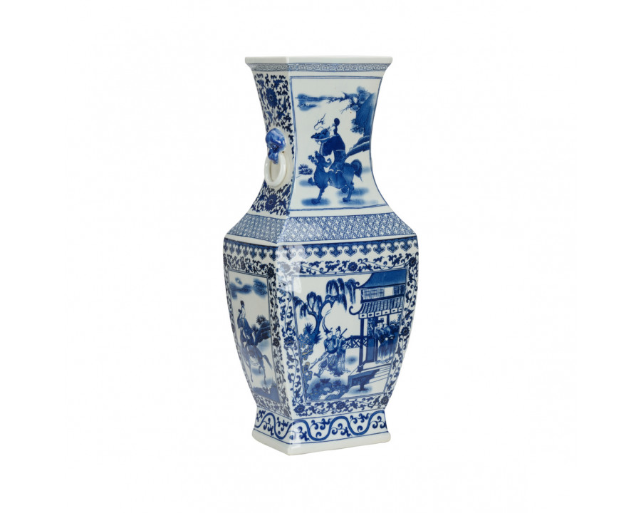 Chelsea House - Meiling Dragon Vase in Blue/White