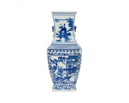 Chelsea House - Meiling Dragon Vase in Blue/White