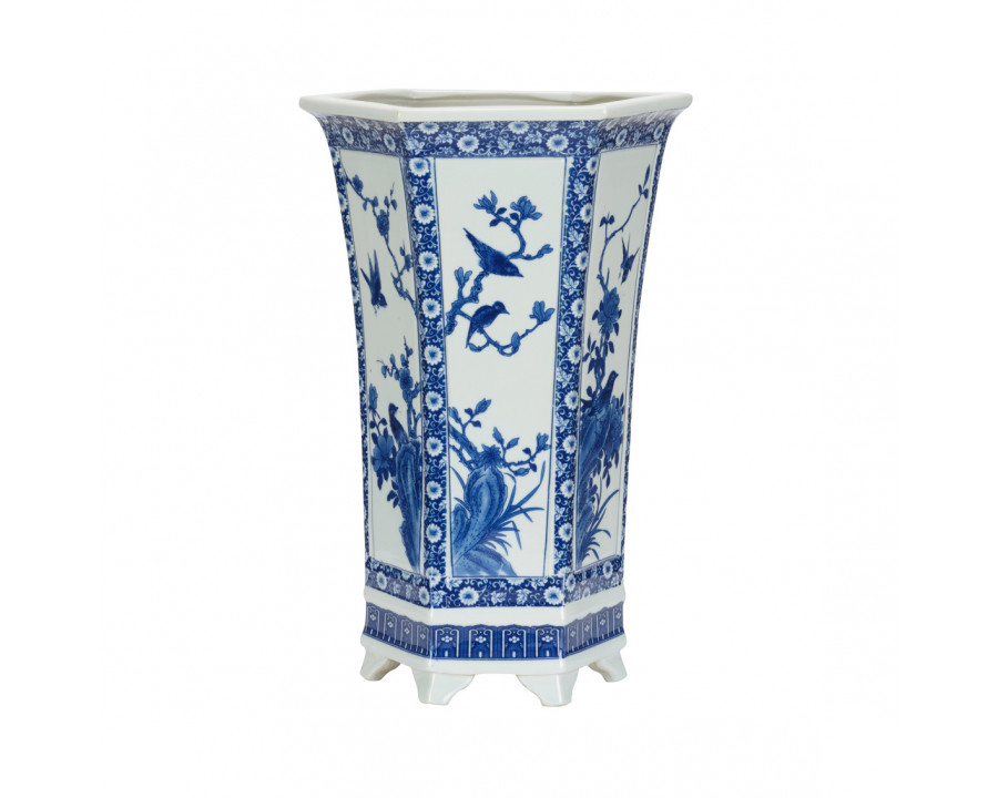 Chelsea House - Meiling Song Bird Vase in Blue/White