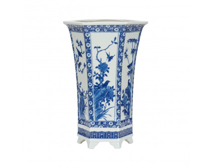 Chelsea House - Meiling Song Bird Vase in Blue/White