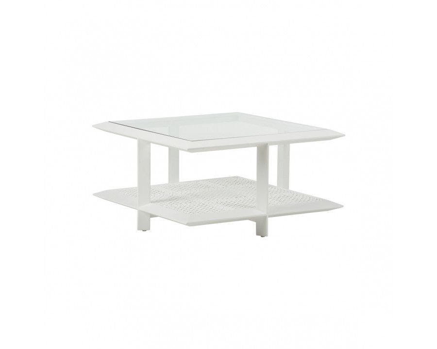 Chelsea House - Wilhelmina Coffee Table in White/Clear