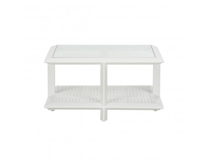 Chelsea House - Wilhelmina Coffee Table in White/Clear