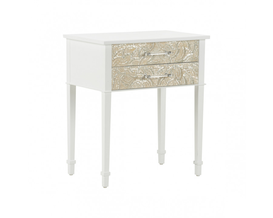 Chelsea House - Pembroke Side Table in White/Natural White