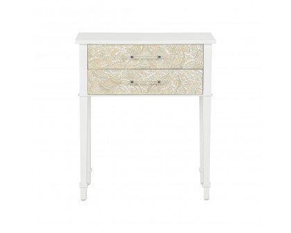 Chelsea House - Pembroke Side Table in White/Natural White