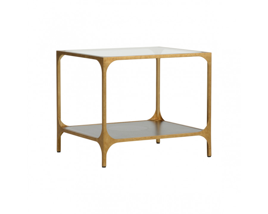 Chelsea House - Herman Side Table in Gold Leaf/Black/Clear