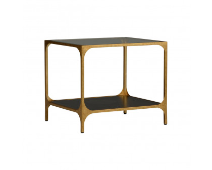 Chelsea House - Herman Side Table in Gold Leaf/Black/Clear