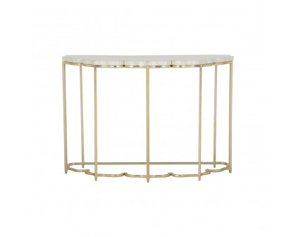 Chelsea House - Lotus Flower Console in Gold/Natural White