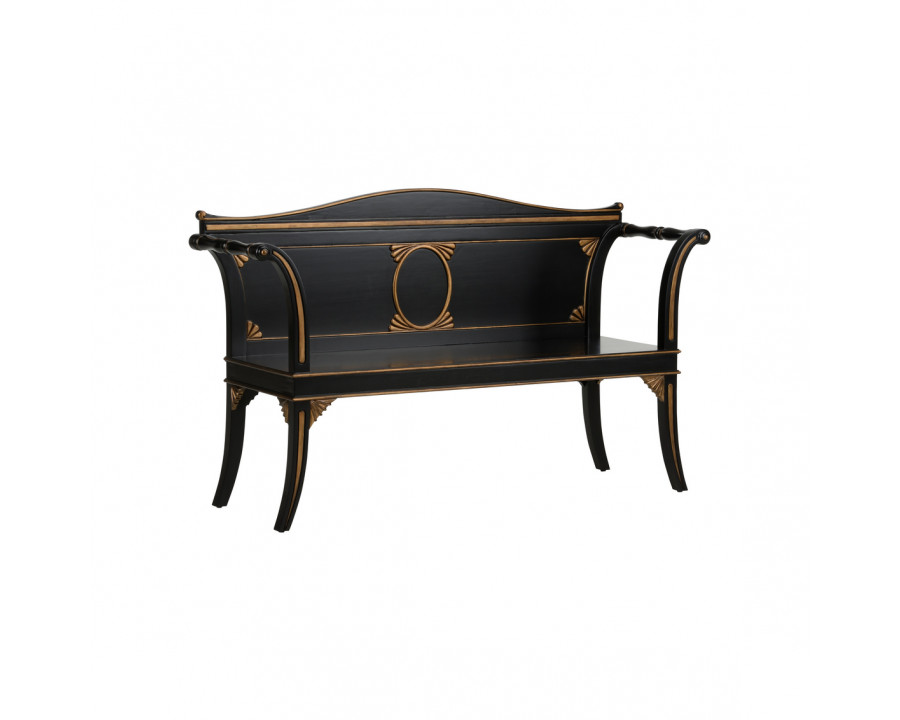 Chelsea House - Irish Bench in Black/Gold