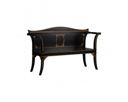 Chelsea House - Irish Bench in Black/Gold