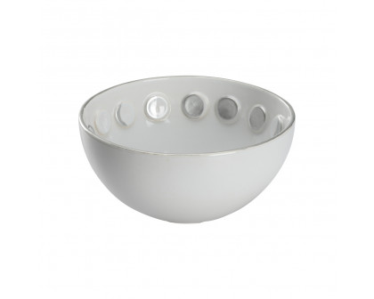 Chelsea House - Harvest Moon Bowl in White/Hand Painted