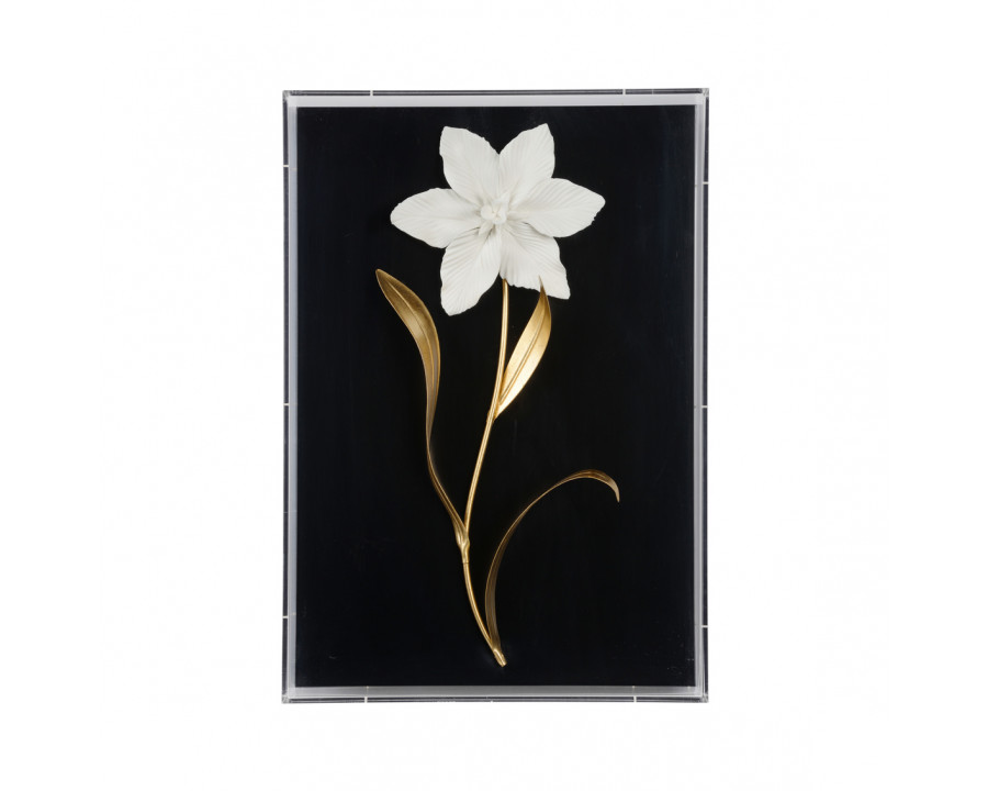 Chelsea House Porcelain Flower A - Black