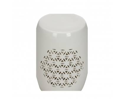 Chelsea House - Flower of Life Garden Seat in White