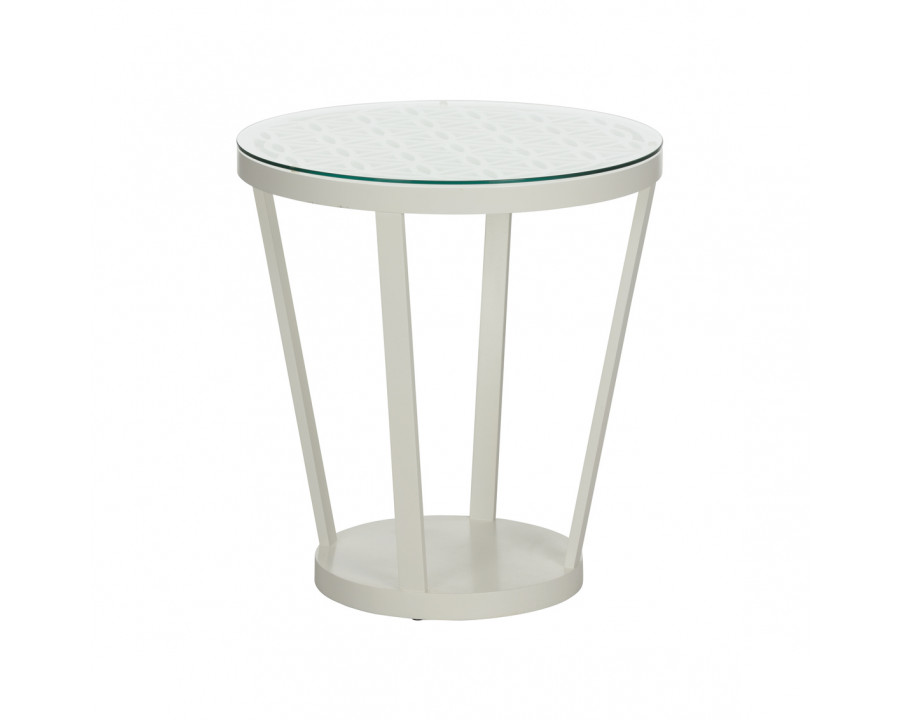 Chelsea House Flower of Life Side Table - White