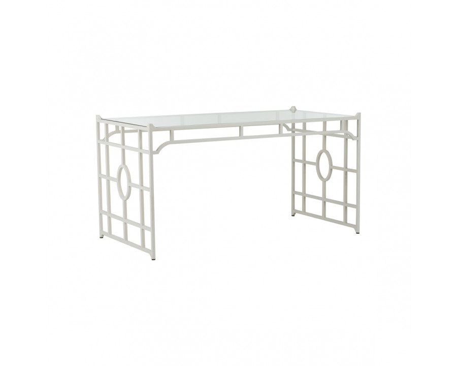 Chelsea House - Trellis Desk in White/Clear