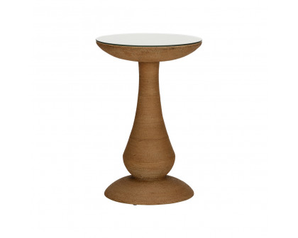 Chelsea House - Twisted Rope Side Table in Natural/Clear/Plain