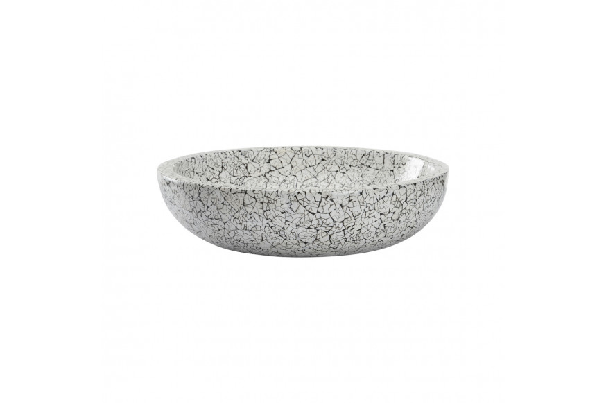 Chelsea House™ Crackled Bowl - Black/White