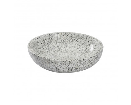 Chelsea House™ Crackled Bowl - Black/White