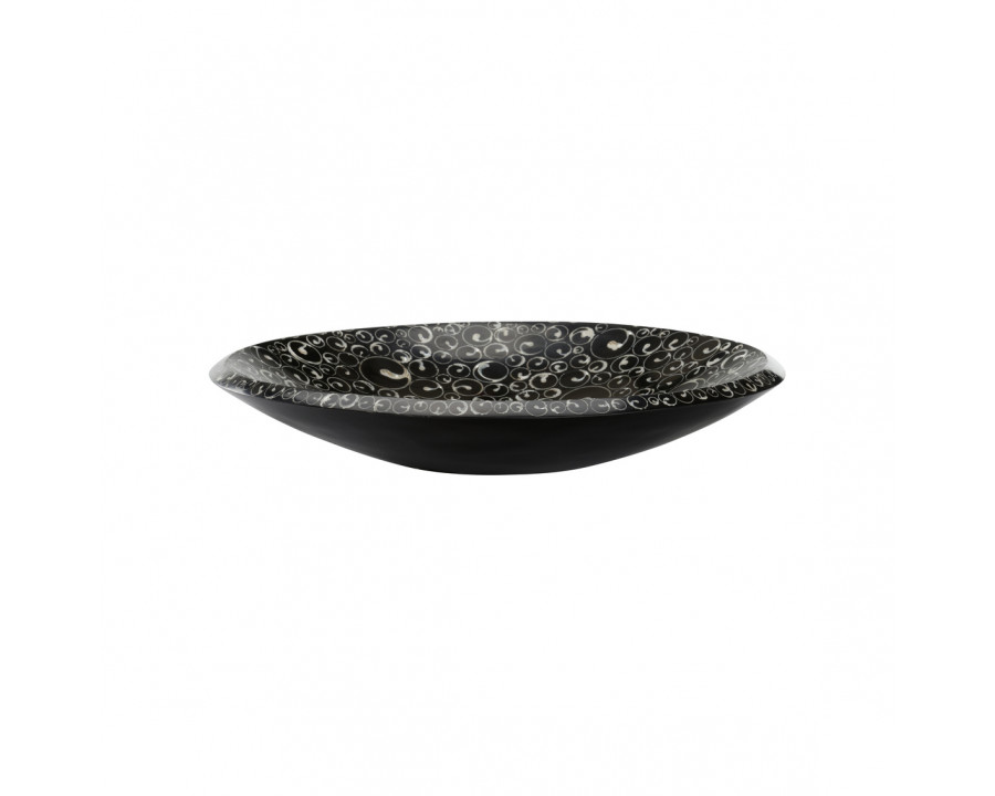 Chelsea House Crackled Platter - Black/White