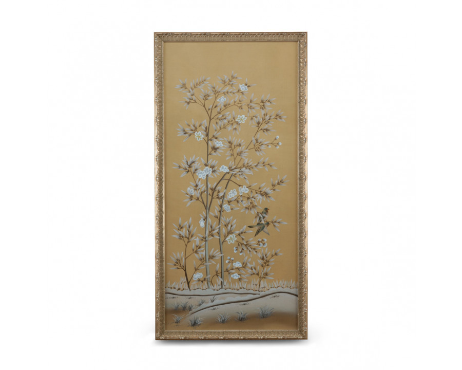 Chelsea House - Uccelli Panel A in Antique Silver Frame