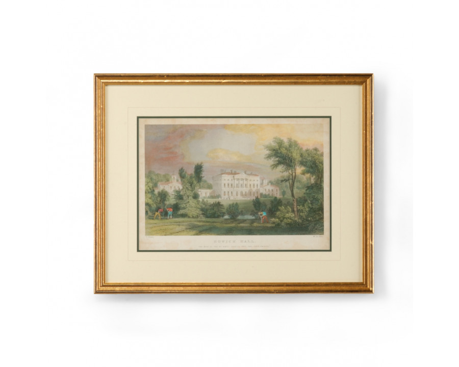 Chelsea House - Howick Castle With Double Mat in Gold Frame