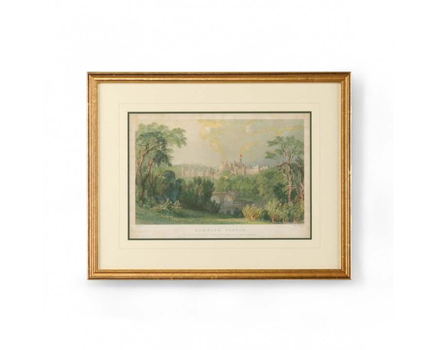 Chelsea House - Alnwick Castle in Gold Frame