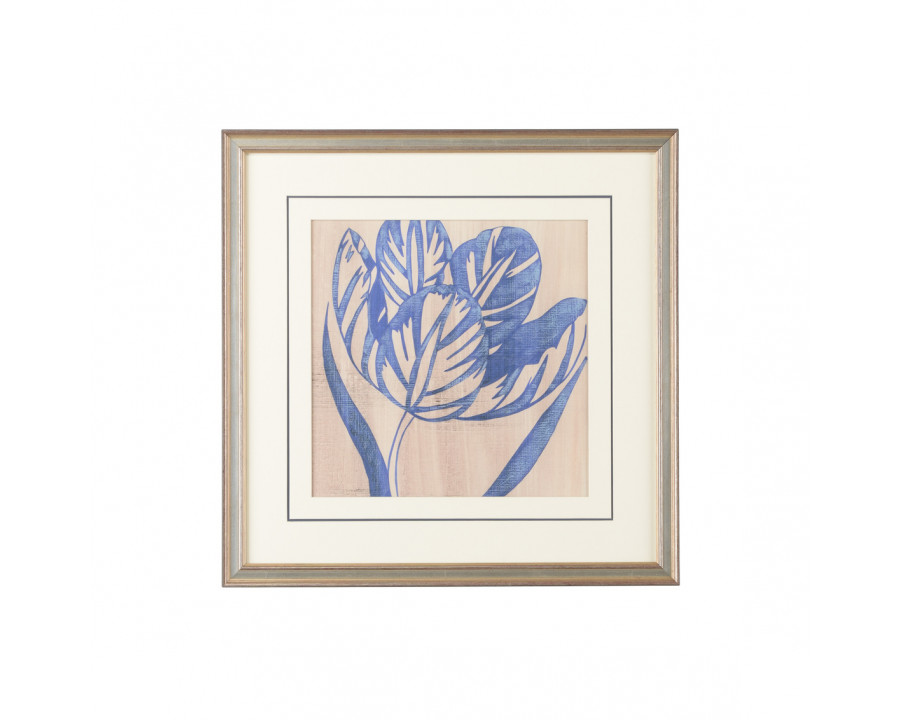 Chelsea House - Indigo Tulip With Double Mat in Giclee