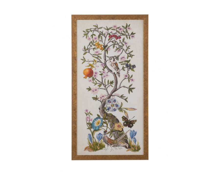 Chelsea House - Chinoiserie Natura I in Antiqued Gold Frame