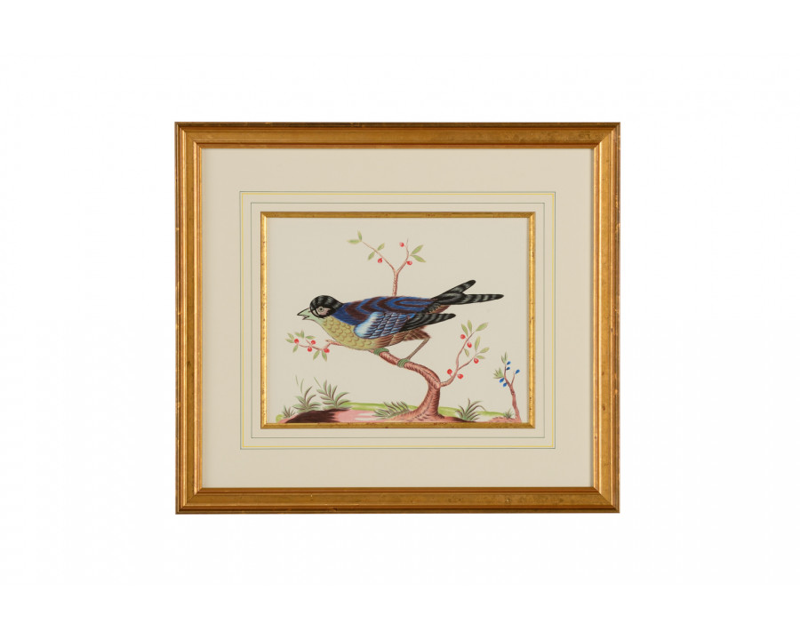 Chelsea House - Blue Bird Painting in Gold Frame