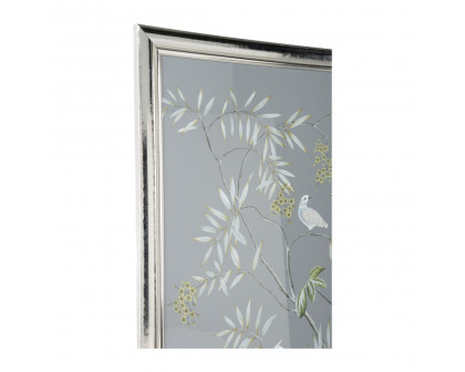 Chelsea House - Buckhead Panel with Silver Cockatoo in Multi-Color