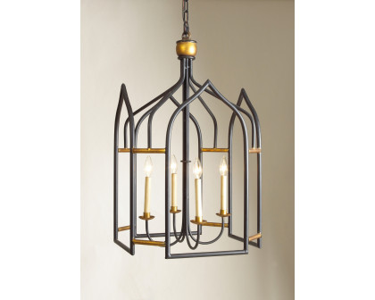 Chelsea House - Seville Lantern in Black/Gold