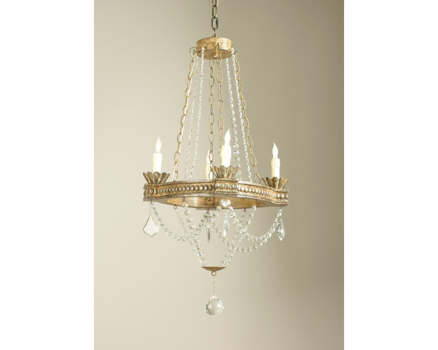 Chelsea House - Meredith Chandelier in Antique Silver/Clear