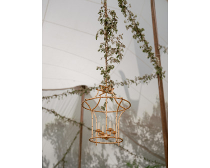 Chelsea House - Bamboo Chandelier in Antique Gold