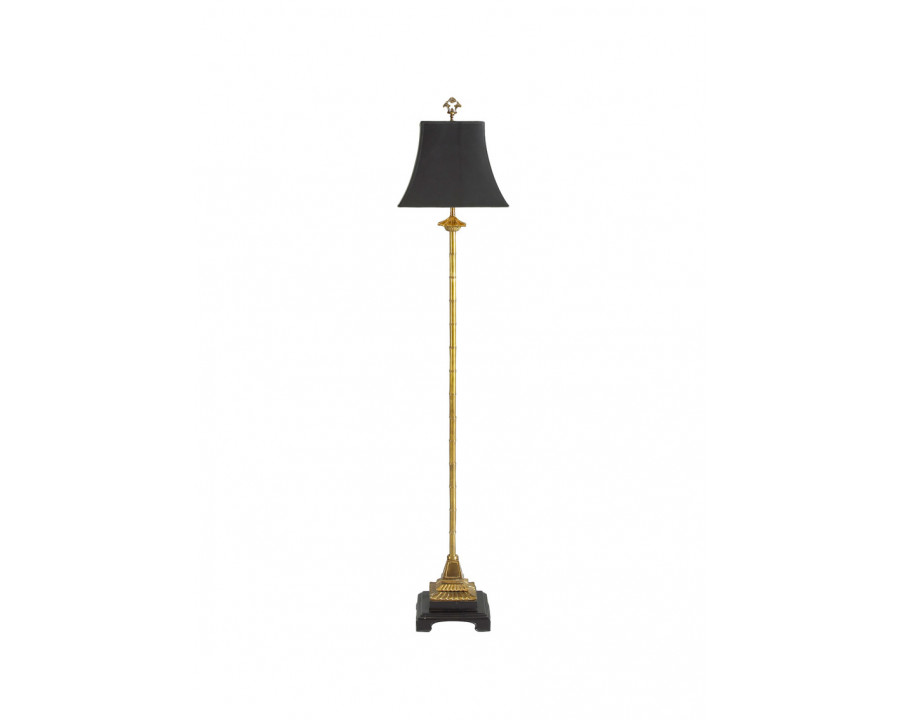 Chelsea House - Bamboo Column Floor Lamp in Antique Brass